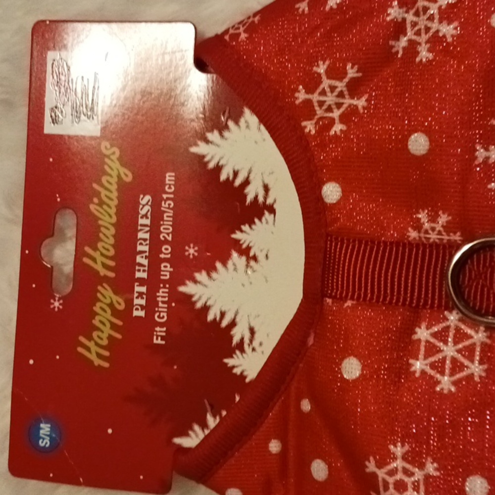 Red Snowflake Pet Harness. NWT - Picture 3 of 10